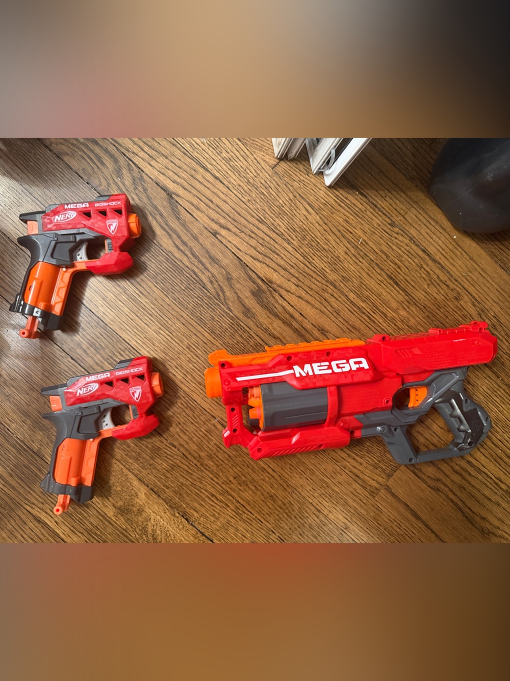 NERF Mega Cyclone Shock.  2 big shocks   Modded spring. Fires standard nerf